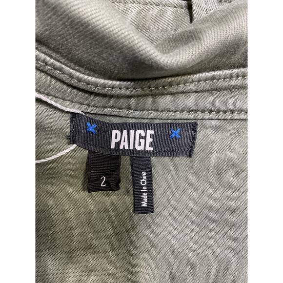 Paige 'Jaxsyn' Green Cotton Midi Dress Size 2 - Picture 4 of 5